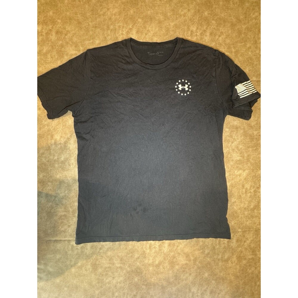 UNDER ARMOUR MENS XL UNITED STATES OF AMERICA UA LOOSE FREEDOM MILITARY TEE